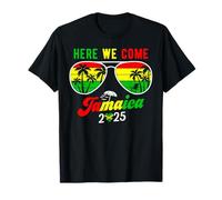 Jamaica Family Here We Come 2025 Summer Vacation Matching T-Shirt