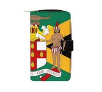 Jamaica Flag and Coat of Arms Fashion Wallet Credit Card Holder Slim Coin Pocket Purse Handheld Phone Bags for Women Men 8×4.5×1.5 Inches