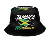 Jamaica Flag Bucket Hat Packable Summer Beach Travel Jamaica Hat Sun Uv Protection Fisherman Cap for Men Women, Jamaica Flag 01, One size