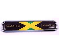Jamaica flag Chrome Emblem 3D auto Decal Sticker car bike boat 5.3"