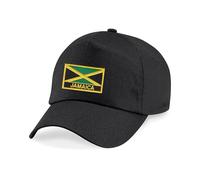Jamaica Flag Hat Baseball Cap Embroidered Styled Jamaican Independence Emblem Cap Adjustable Unisex All Ages Black