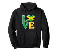 Jamaica Flag Heart Love Design Jamaican Pullover Hoodie