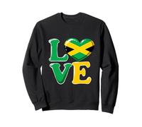 Jamaica Flag Heart Love Design Jamaican Sweatshirt