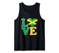 Jamaica Flag Heart Love Design Jamaican Tank Top