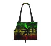 Jamaica Flag Leaves Patterned pet shoulder bag 26 * 34cm lightweight breathable travel pet bag weekend pet travel set