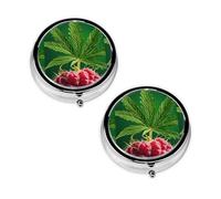 Jamaica Flag Leaves Print Pill Box 3 Compartment Medicine Pill Case,Portable for Pocket Or Purse Pill Organizer Decorative Metal Medicine Vitamin Organizer Unique Gift