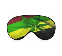 Jamaica Flag Leaves Sleep Mask Jamaica Flag Leaves Light Blocking Sleeping Eye Mask, Eye Cover with Adjustable Strap Eye Sleep Shade Cover