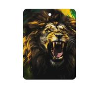 Jamaica Flag Lion Car Air Freshener Decorative Hanging Aromatherapy Tablets for Car Trucks Square