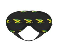Jamaica Flag Map 9 Jamaica Flag Map Sleep Masks Adjustable Strap Soft Eye Mask for Women Men Travel Work Home