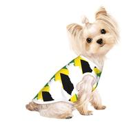 Jamaica Flag Map Print Dog Shirt Summer Pet T-Shirts Stretchy Cats Dogs Tee Shirt Sleeveless Tank Top Dog Vest