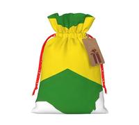 Jamaica Flag Map Print Drawstring Bags,Snack Bags,Storage Bags For Gift Wrapping,Party Decorations