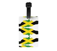 Jamaica Flag Map Print Premium PVC Luggage Tag Reliable Suitcase ID Holder Hassle-Free Travel Essential Accessory Gift