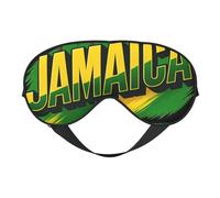 Jamaica Flag map Print Sleep Eye Mask Outdoor Indoor Travel Camping Meditation Yoga Shift Work Breathable