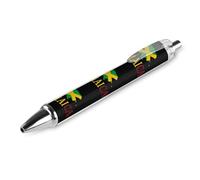 Jamaica Flag Map Retractable Ballpoint Pen Black Ink Ball Point Pen Work Pens 1 PCS
