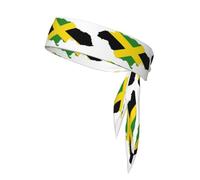 Jamaica Flag Map Sports Head Tie Beach Summer Tropical Tie Sweatband Headband Men Women Elastic Moisture for Running