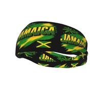 Jamaica flag map Unisex Head band - Dry Head Tie - Sports Sweatband - Ideal for Running, Football, Tennis
