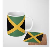 Jamaica Flag Mug - Jamaican National Flag Coffee Cup or Tea Cup - Patriotic Gift for Jamaica Rugby & Football Supporters - Jamaican Home & Kitchen Decor