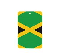 Jamaica Flag Pattern Car Air Fresheners 4 Pcs Rectangle Hanging Aromatherapy Tablets Scented Fresheners For Bedroom Bathroom