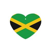 Jamaica Flag Pattern Car Air Fresheners 6 Pcs Heart Shape Hanging Aromatherapy Tablets Scented Fresheners For Bedroom Bathroom