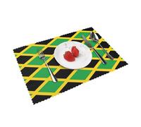 Jamaica Flag Placemats For Dining Table Set Of 4 Heat Resistant Washable Kitchen Parties Coffee Table Decor