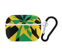 Jamaica Flag Plam Tree Case Cover Compatible with AirPods Pro 2nd 1st Generation Hard Skin Protection