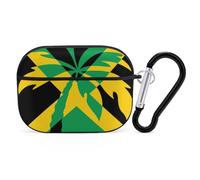 Jamaica Flag Plam Tree Case Cover Compatible with AirPods Pro 2nd 1st Generation Hard Skin Protection