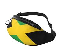 Jamaica Flag Print Men Women Stylish Waist Bag Comfort Pack Travel for Hiking Cycling and Running