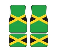 jamaica flag Print Vehicle Foot Mat Set 4 Pieces Floor Mats Waterproof Anti-Slip Cars Trucks SUV Vans