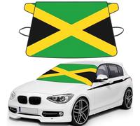 Jamaica Flag Print Windshield Cover, Durable 600d Oxford Waterproof Winter Windshield Protector