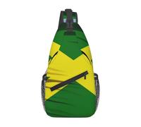 Jamaica Flag Printed Sling Bag Crossbody Backpack for Men Women, Versatile Casual Shoulder Chest Bag for Running Hiking Cycling Travel Work