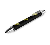 Jamaica Flag Printed Weed Retractable Ballpoint Pen Black Ink Ball Point Pen Work Pens 1 PCS