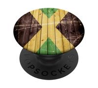 Jamaica Flag Rustic Case for Proud Jamaican Caribbean Pride PopSockets Adhesive PopGrip