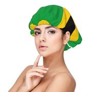 Jamaica Flag Satin Bonnet Silk Bonnet Hair Bonnet for Sleeping-Slouchy Beanie Hat Satin Sleep Cap for Women's Natural & Curly Hair