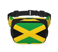 Jamaica Flag Square Double Layer Waist Bag Belt Fanny Pack Purse with Adjustable Strap, Running, Travel, Hiking