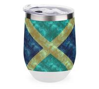 Jamaica Flag Tumbler with Lid Travel Coffee Mug Wine Tea Cup for Women and Men