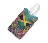 Jamaica Flag Under Water Luggage Tag Identify Labels Baggage Handbag Tags with Name Card for Travel