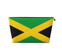 Jamaica Flag Vagilo Leather Toiletry Bag - Stylish & Durable Toiletry Kit for Travelers, Cosmetic Organizer, Makeup Bag, Carry-On, Portable Organizer, Zippered Pouch