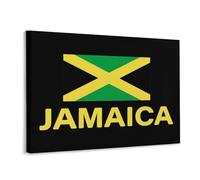 Jamaica Flag Wall Art Paintings On Canvas Framed Painting for Living Room Horizontal Modern Home Decor 30 * 40cm