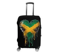 Jamaica Heart Trendy Suitcase Covers Unisex Luggage Cover Protector Fit 19 to 32 Inch Travel Lover S