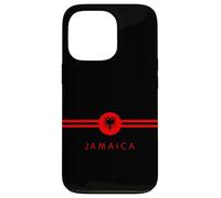 Jamaica Heritage Crest Minimal Flag Design Jamaican Roots Case for iPhone 13 Pro