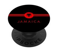 Jamaica Heritage Crest Minimal Flag Design Jamaican Roots PopSockets Adhesive PopGrip