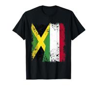Jamaica Hungary Half Flag Jamaican Hungarian Roots T-Shirt