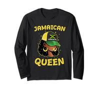 Jamaica Independence Day Jamaican Flag Queen Pride Women Long Sleeve T-Shirt