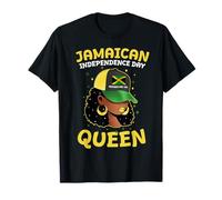 Jamaica Independence Day Queen Jamaican Flag Pride Women T-Shirt