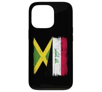 Jamaica Iraq Half Flag Jamaican Iraqi Jersey Case for iPhone 13 Pro