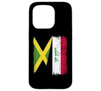 Jamaica Iraq Half Flag Jamaican Iraqi Jersey Case for iPhone 15 Pro