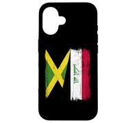 Jamaica Iraq Half Flag Jamaican Iraqi Jersey Case for iPhone 16