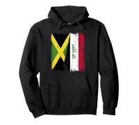 Jamaica Iraq Half Flag Jamaican Iraqi Jersey Pullover Hoodie
