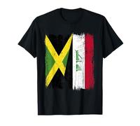 Jamaica Iraq Half Flag Jamaican Iraqi Jersey T-Shirt