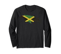 Jamaica Island Design Jamaican Flag Rasta Reggae Country Long Sleeve T-Shirt